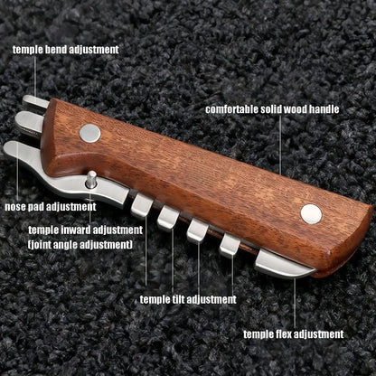 Glasses Adjuster Tool Professional Non-Slip Optician Aid Eyeglass Arm Repair Kit for Men Women Boys Girls Youth Teens Son