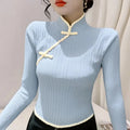 Sweater For Women 2025 Autumn Winter New Style Button Short Long-sleeved Top Pullovers