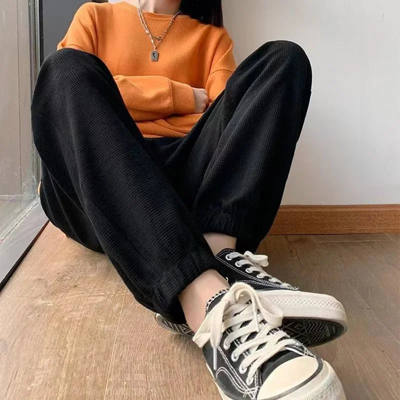 Spring Autumn Loose Casual Pants Women 2023 Black Gray Pantalones Mujer Pantalon Femme Jogger Trousers Plus Size Women Leggings