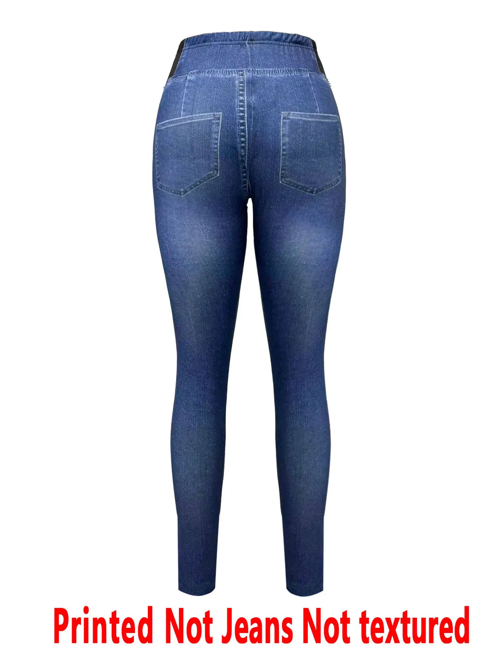 [Printed Pants - Not Denim Fabric] Printed Leggings - Non-Denim Fabric, Women's Trousers, Imitation Denim Printed Leggings for A