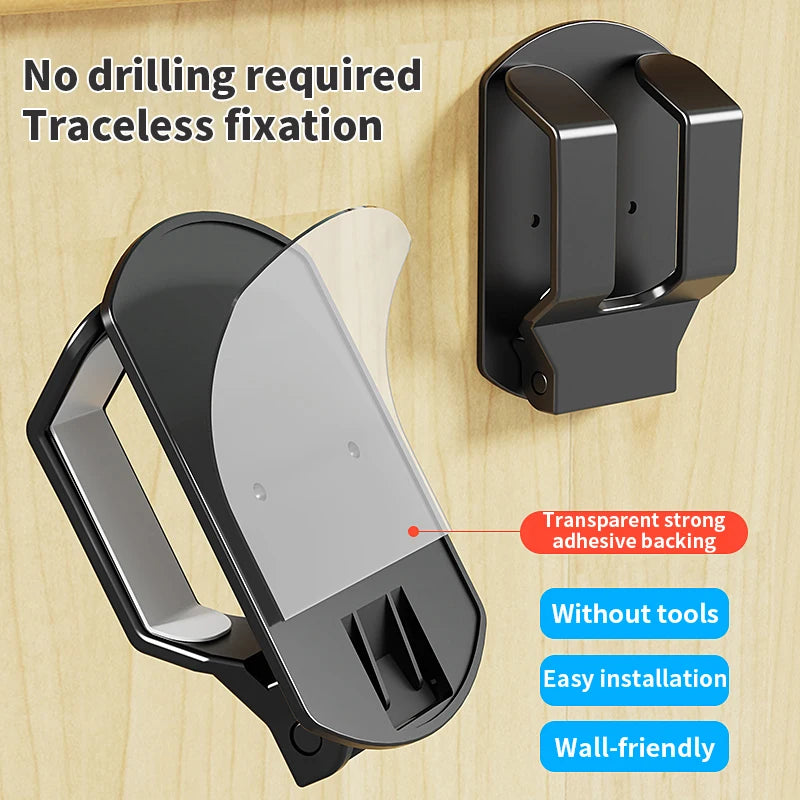 Universal Headphone Stand Adhesive Plastic Wall Mount Hanger Under Desk Headset Rack Holder Support for Gaming Earphone Bracket,