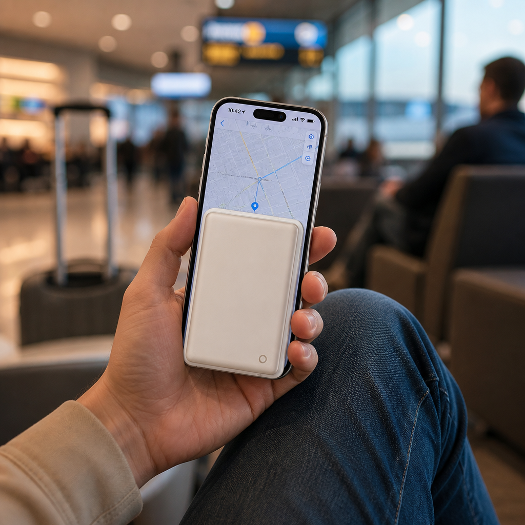 Batterie externe magnétique sans fil personnalisable avec logo